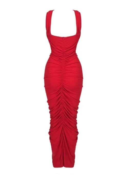 Dresses | Maxi Dresses*Mew Mews Fashion Pomeline Rose Bodycon Maxi Dress In Red