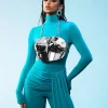 Armor Tops | Tops*Mew Mews Fashion O/S Quill Halterneck Armor Top In Silver