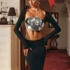 Armor Tops | Tops*Mew Mews Fashion O/S Quill Halterneck Armor Top In Silver