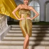 Dresses | Mini Dresses*Mew Mews Fashion Riven Strapless Fringe Cutout Mini Dress