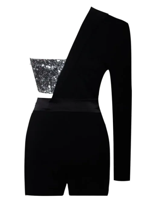 Blazers | Jumpsuits & Romper*Mew Mews Fashion River Sequin One Sleeve Blazer Romper