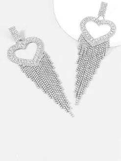 Earrings*Mew Mews Fashion Rory Heart Tassel Earrings