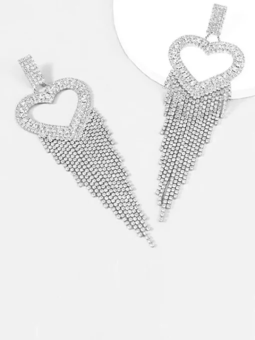 Earrings*Mew Mews Fashion Rory Heart Tassel Earrings
