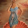 Embellishment | Dresses*Embellishment Roswitha Spaghetti Rhinestone Mini Dress In Blue