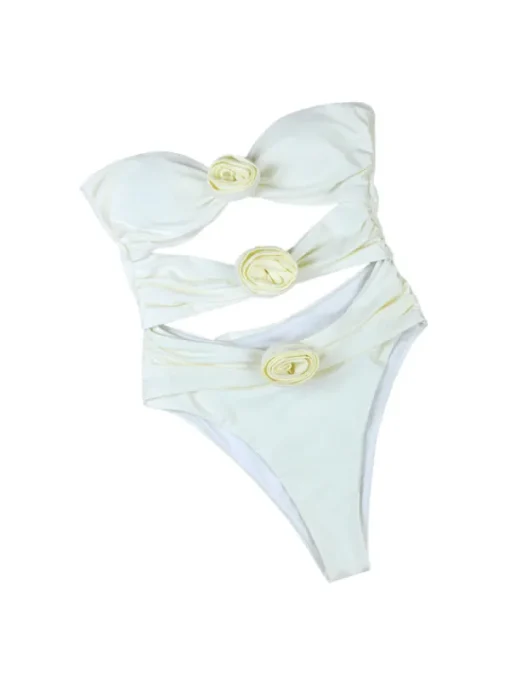 One Piece | Swimwear*Mew Mews Fashion Rox Strapless Flower One Piece Swimsuit