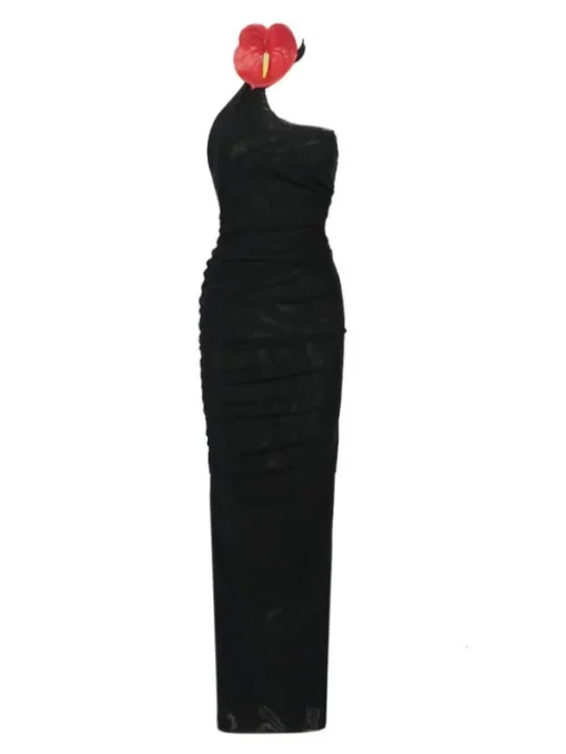 Dresses*Mew Mews Fashion Ruby Halterneck Mesh Maxi Dress