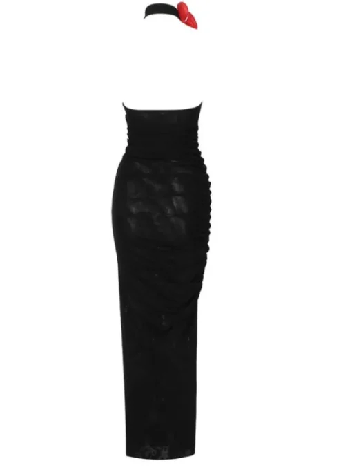 Dresses*Mew Mews Fashion Ruby Halterneck Mesh Maxi Dress
