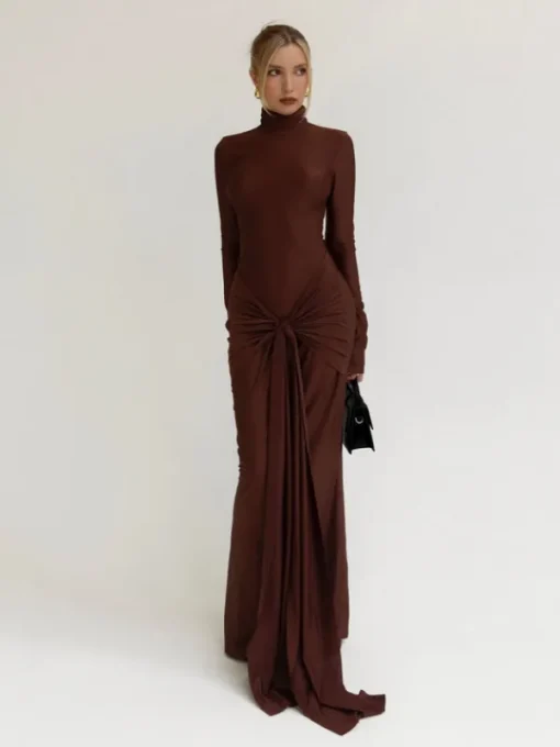 Dresses*Mew Mews Fashion Rumaysa Long Sleeve Twisted Maxi Dress