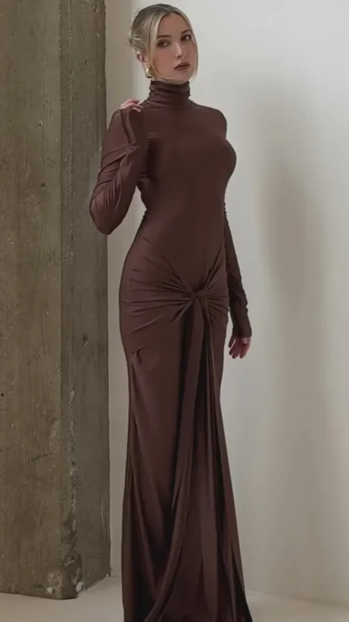 Dresses*Mew Mews Fashion Rumaysa Long Sleeve Twisted Maxi Dress