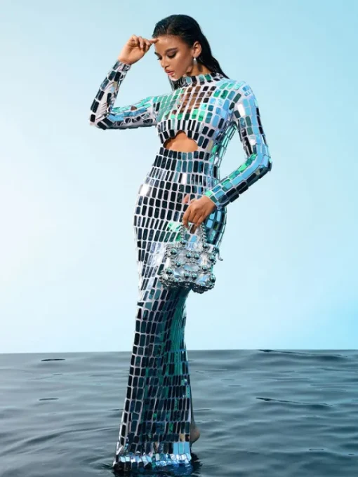 Embellishment | Dresses*Embellishment Rumi Acrylic Embellished Cutout Maxi Dress