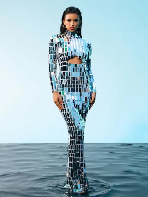 Embellishment | Dresses*Embellishment Rumi Acrylic Embellished Cutout Maxi Dress