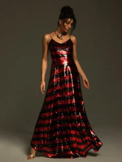 Dresses | Maxi Dresses*Mew Mews Fashion Rupali Spaghetti Stripe Sequin Maxi Dress