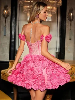 Dresses | Mini Dresses*Mew Mews Fashion Saathvik Off Shoulder Flower Mini Dress