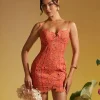 Dresses | Mini Dresses*Mew Mews Fashion Sacha Spaghetti Floral Embroidered Mini Dress