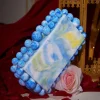 Bags*Mew Mews Fashion Sama Acrylic Beaded Clutch In Blue
