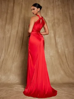 Dresses | Maxi Dresses*Mew Mews Fashion Samson Halterneck Satin Maxi Dress