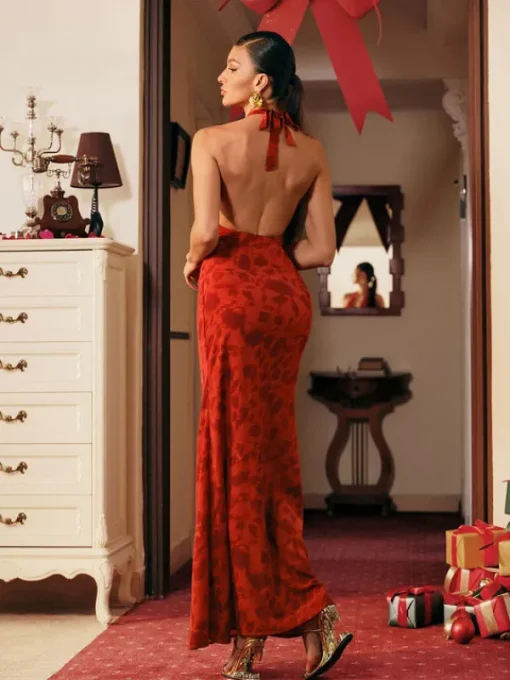 Dresses | Maxi Dresses*Mew Mews Fashion Shemeka Halterneck Floral Maxi Dress