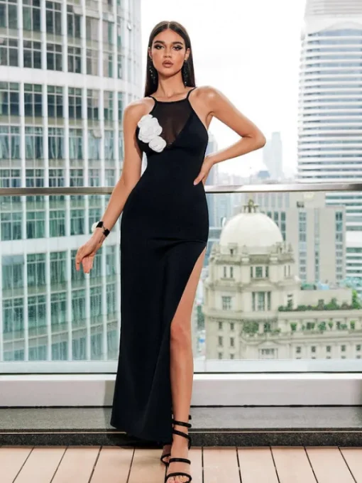 Dresses | Maxi Dresses*Bandage Shirley Spaghetti Flower Split Maxi Dress