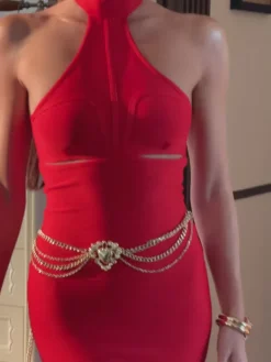 Dresses | Mini Dresses*Bandage Sibilia Halterneck Cutout Mini Dress