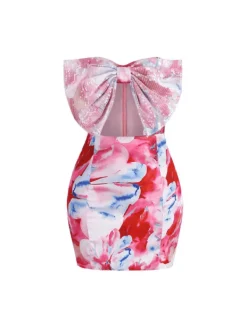 Dresses | Mini Dresses*Mew Mews Fashion Susanna Sequin Bow Cutout Mini Dress