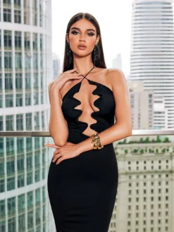 Dresses | Maxi Dresses*Mew Mews Fashion Taran V Neck Cutout Maxi Dress