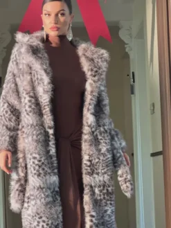 Coats & Jackets*Mew Mews Fashion Tavares Leopard Faux Fur Coat