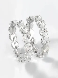 Earrings*Mew Mews Fashion Terra Diamante Hoop Earrings