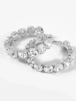 Earrings*Mew Mews Fashion Terra Diamante Hoop Earrings