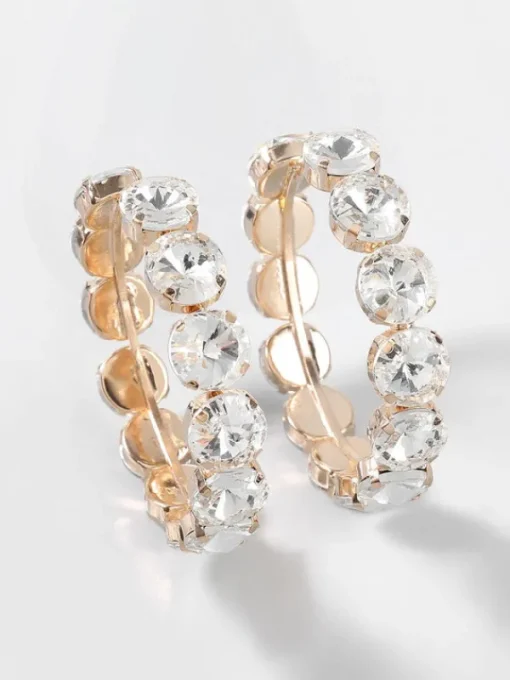 Earrings*Mew Mews Fashion Terra Diamante Hoop Earrings