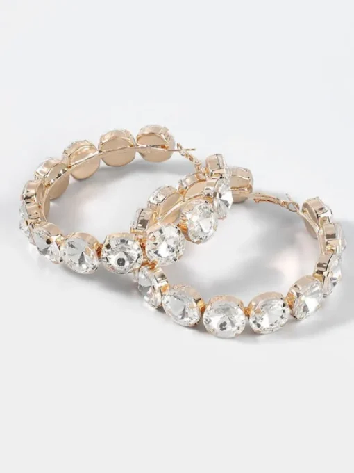 Earrings*Mew Mews Fashion Terra Diamante Hoop Earrings
