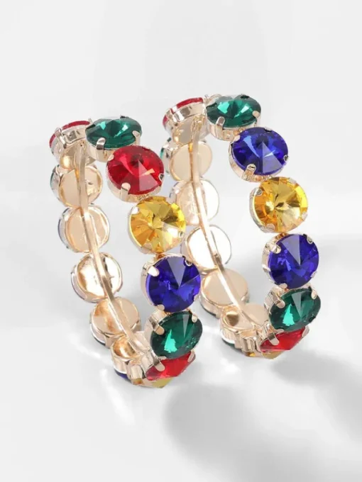 Earrings*Mew Mews Fashion Terra Diamante Hoop Earrings