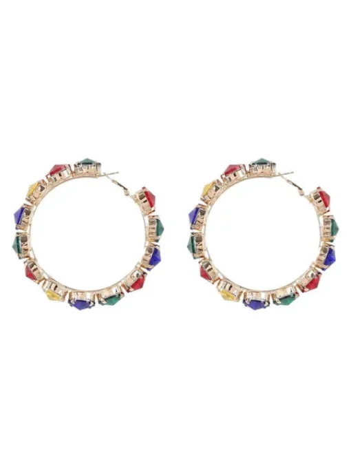 Earrings*Mew Mews Fashion Terra Diamante Hoop Earrings