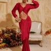 Dresses | Maxi Dresses*Mew Mews Fashion Terrell Long Sleeve Twisted Cutout Maxi Dress