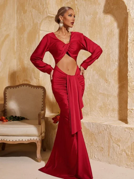 Dresses | Maxi Dresses*Mew Mews Fashion Terrell Long Sleeve Twisted Cutout Maxi Dress