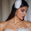 Headwear*Mew Mews Fashion Themis Feather Pearl Barrettes