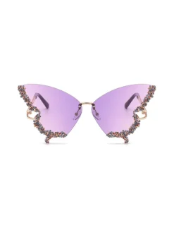 Glasses*Mew Mews Fashion Tierney Butterfly Crystal Sunglasses