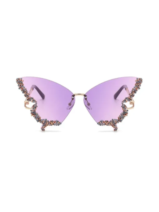 Glasses*Mew Mews Fashion Tierney Butterfly Crystal Sunglasses