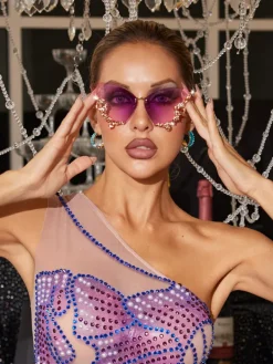 Glasses*Mew Mews Fashion Tierney Butterfly Crystal Sunglasses