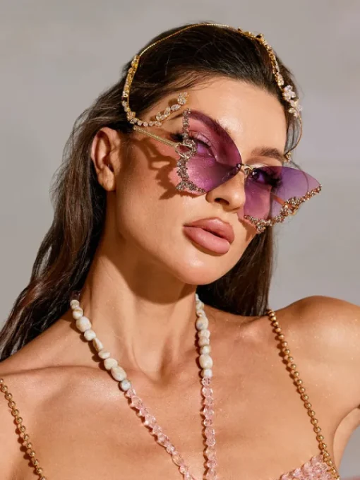 Glasses*Mew Mews Fashion Tierney Butterfly Crystal Sunglasses