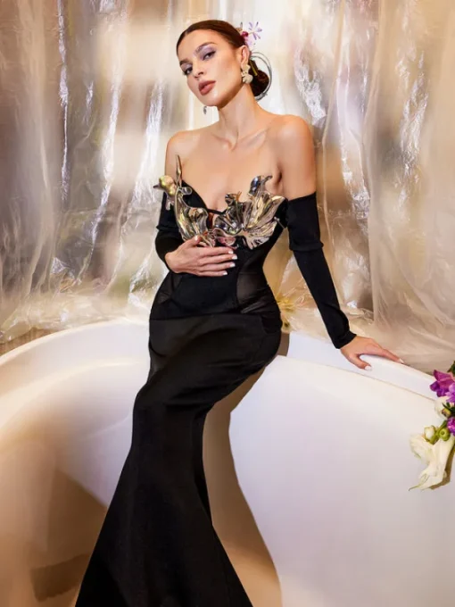 Armor Tops | Dresses*Mew Mews Fashion Tillie Off Shoulder Mermaid Bandage Maxi Dress