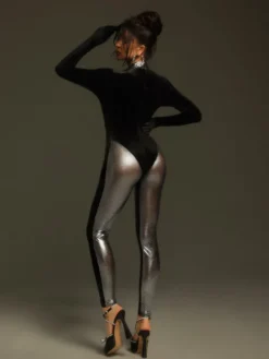 Jumpsuits & Romper*Mew Mews Fashion Tizoc Long Sleeve Velvet Jumpsuit