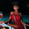 Embellishment | Dresses*Lu Yili Tonantzin One Shoulder Sequin Split Maxi Dress