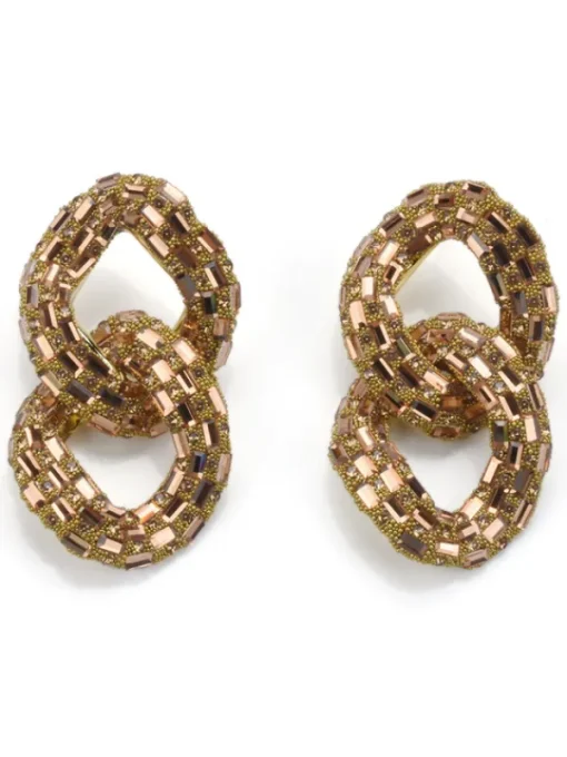 Earrings*Mew Mews Fashion Tyora Circle Crystal Earrings
