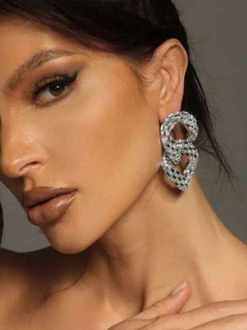 Earrings*Mew Mews Fashion Tyora Circle Crystal Earrings
