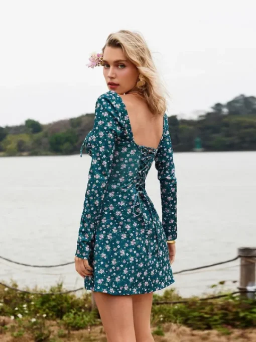 Dresses*Mew Mews Fashion Uhtred Floral Lacing Mini Dress