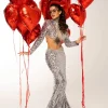 Embellishment*Embellishment Vargas Rhinestone Sequin Fringe Skirt Set