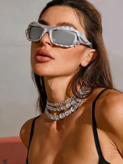 Glasses*Mew Mews Fashion Vered Ruched Sunglasses