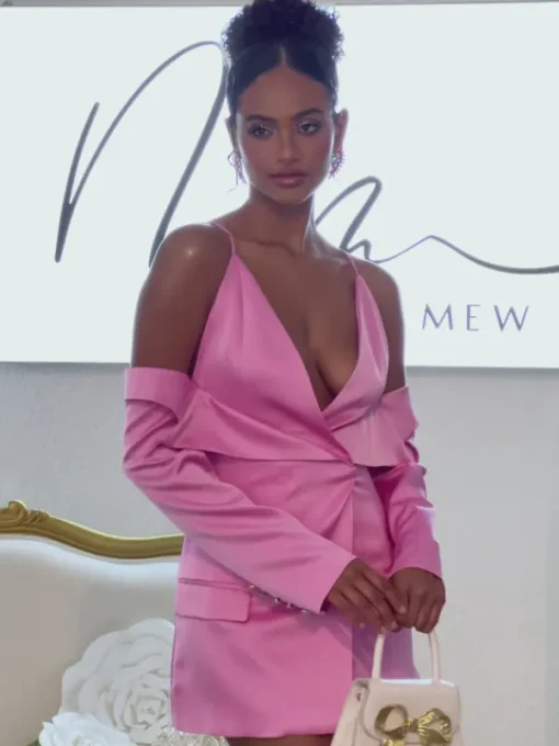 Coats & Jackets | Blazers*Mew Mews Fashion Vila Plunge Draped Satin Blazer