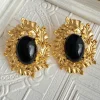 Earrings*Mew Mews Fashion Visen Leaf Embellished Earrings