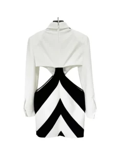 Dresses | Mini Dresses*Mew Mews Fashion Wambach Folded Collar Cutout Mini Dress